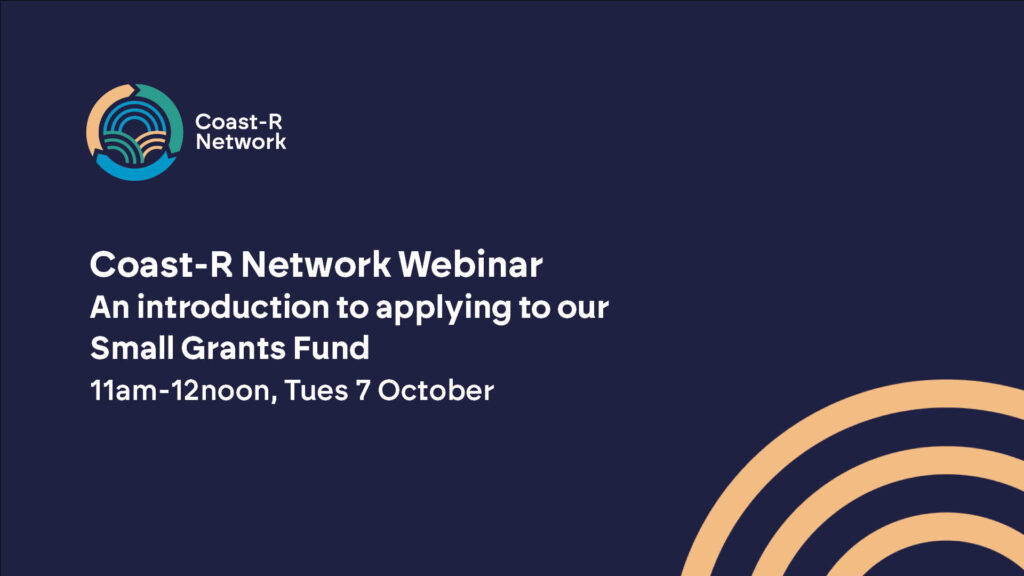 Graphic with event title and date Introduction to our Small Grants Fund 7 October 2025