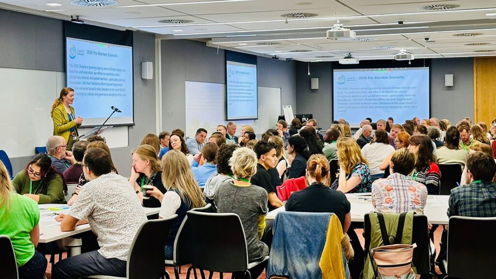 Dr Katherine Simpson leads a workshop