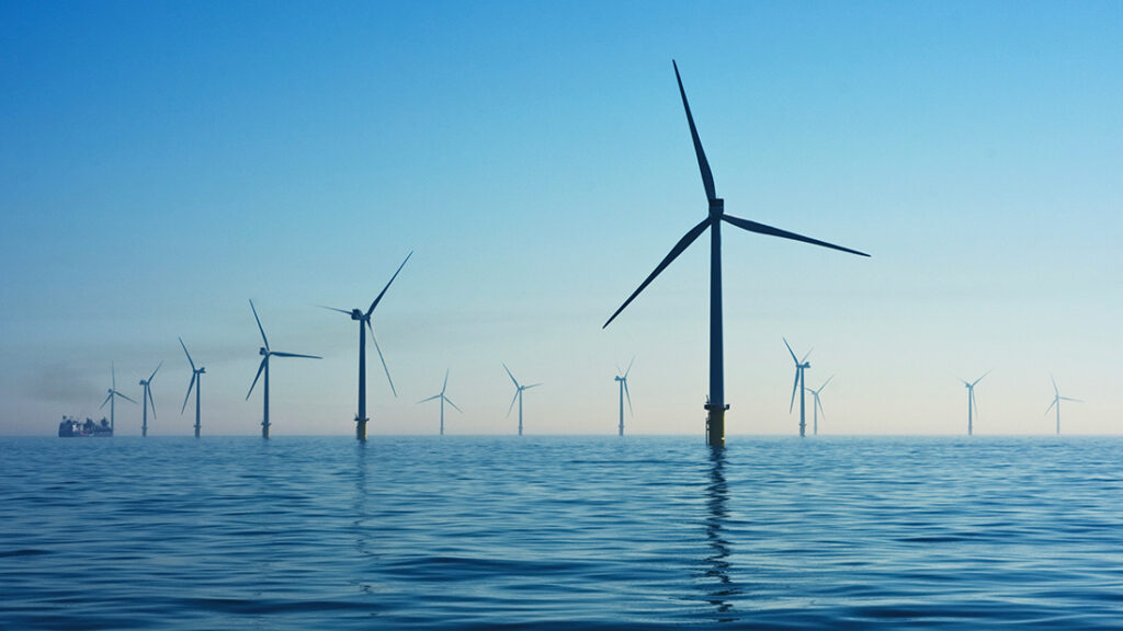 Offshore wind turbines from the sea
